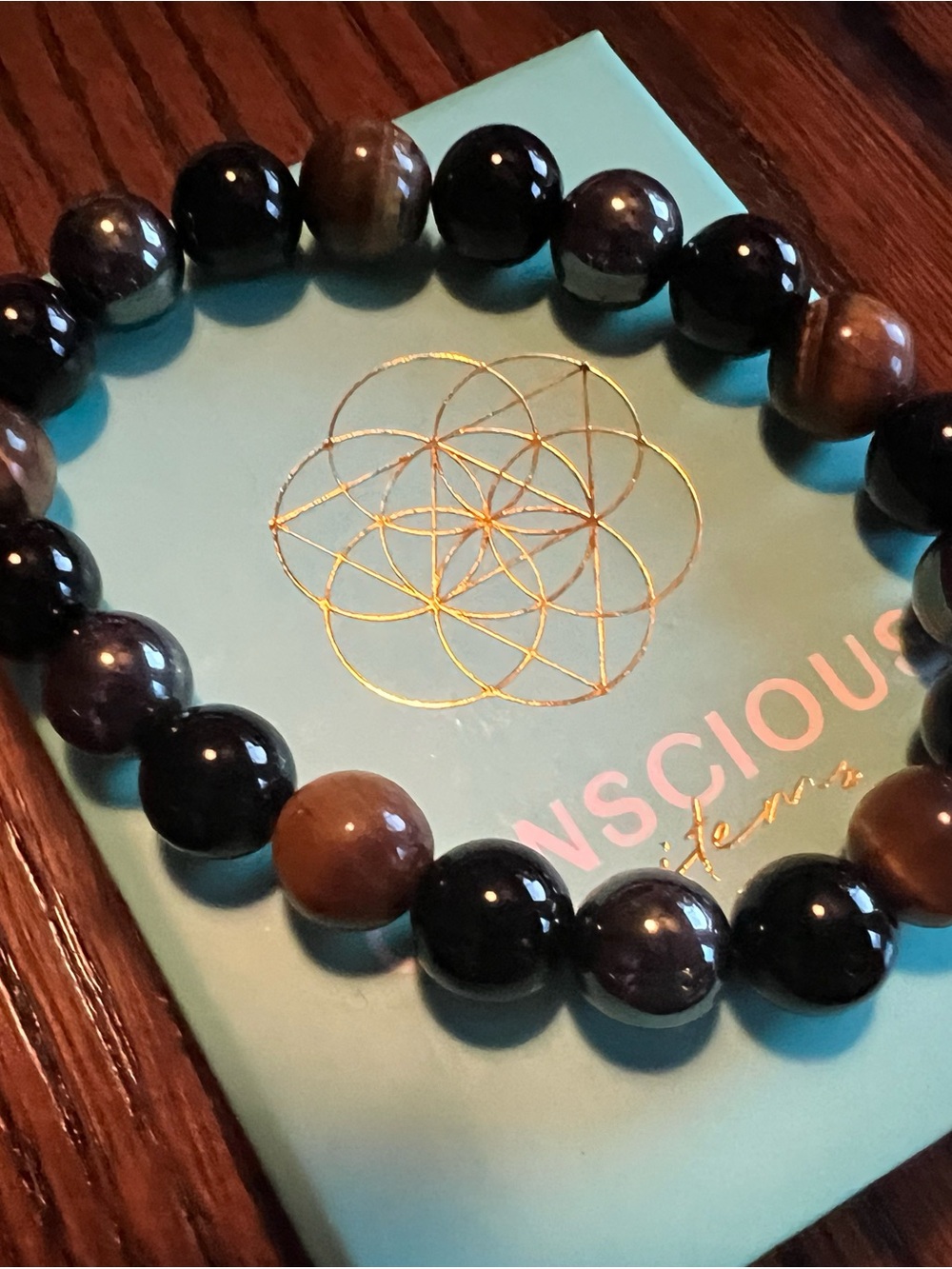Conscious Gemstone Bead Bracelet - Tigers Eye